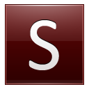 Letter S Red Emoticon