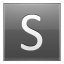 Letter S Grey Emoticon