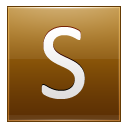 Letter S Gold Emoticon