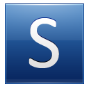 Letter S Blue Emoticon