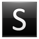 Letter S Black Emoticon