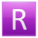 Letter R Pink Emoticon