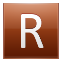 Letter R Orange Emoticon