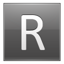 Letter R Grey Emoticon