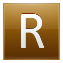 Letter R Gold Emoticon