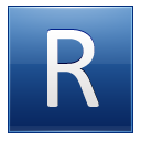 Letter R Blue Emoticon