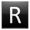 Letter R Black Emoticon