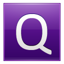 Letter Q Violet Emoticon