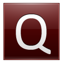 Letter Q Red Emoticon