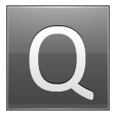 Letter Q Grey Emoticon