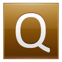 Letter Q Gold Emoticon