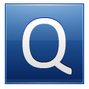 Letter Q Blue Emoticon