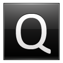 Letter Q Black Emoticon