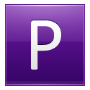 Letter P Violet Emoticon