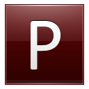 Letter P Red Emoticon