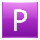 Letter P Pink Emoticon