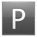 Letter P Grey Emoticon