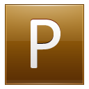 Letter P Gold Emoticon