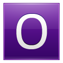 Letter O Violet Emoticon