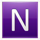 Letter N Violet Emoticon