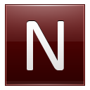 Letter N Red Emoticon