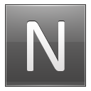 Letter N Grey Emoticon