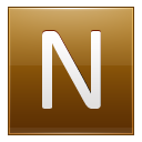 Letter N Gold Emoticon