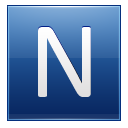 Letter N Blue Emoticon