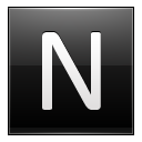 Letter N Black Emoticon