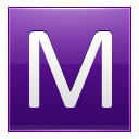 Letter M Violet Emoticon