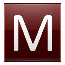 Letter M Red Emoticon