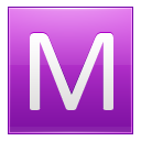 Letter M Pink Emoticon