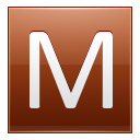 Letter M Orange Emoticon