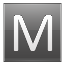 Letter M Grey Emoticon