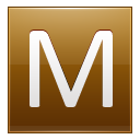 Letter M Gold Emoticon