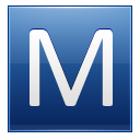 Letter M Blue Emoticon