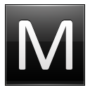 Letter M Black Emoticon