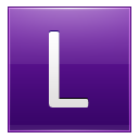 Letter L Violet Emoticon