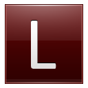 Letter L Red Emoticon