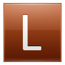 Letter L Orange Emoticon