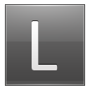 Letter L Grey Emoticon