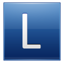 Letter L Blue Emoticon