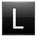 Letter L Black Emoticon