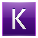 Letter K Violet Emoticon