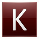 Letter K Red Emoticon