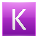 Letter K Pink Emoticon