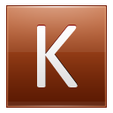 Letter K Orange Emoticon