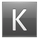 Letter K Grey Emoticon