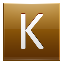 Letter K Gold Emoticon