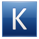 Letter K Blue Emoticon